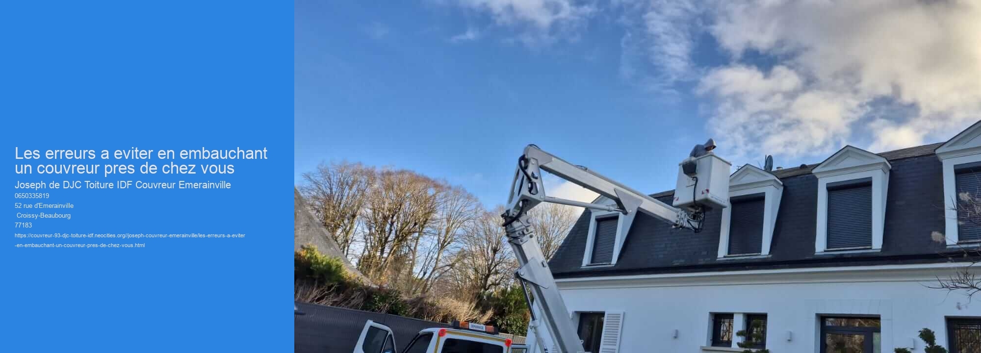 Les erreurs a eviter en embauchant un couvreur pres de chez vous